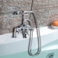 Tub Mounted Rainfall Luxurious Brass Bathtub Faucet